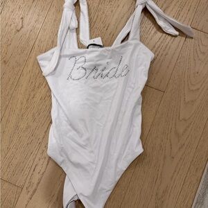 Beach Riot White Embellished Swimsuit